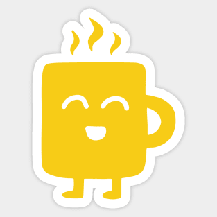 hot coffee cup Sticker